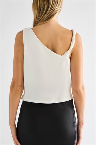 Top drapé - Blanc