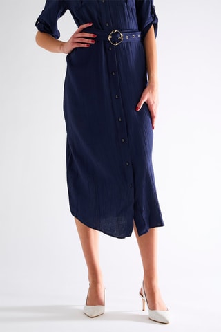 Robe chemise - Bleu marine