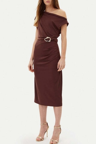 Robe fourreau - Marron