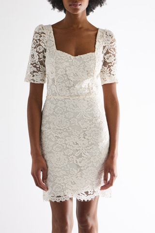Robe patineuse en dentelle - Ivoire