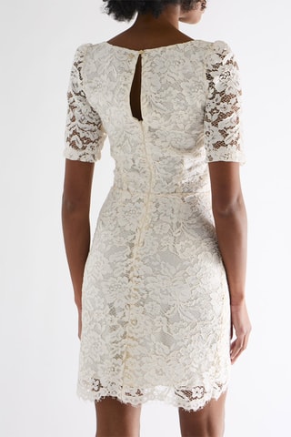 Robe patineuse en dentelle - Ivoire