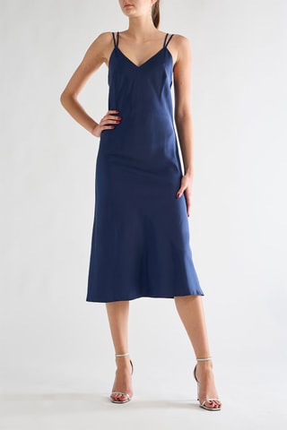 Robe midi - Bleu marine