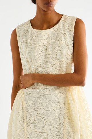 Robe patineuse en dentelle - Ivoire