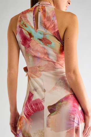 Robe longue - Rose et camel