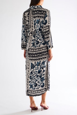 Robe chemise - Noir et écru