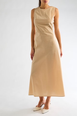 Robe midi - Beige