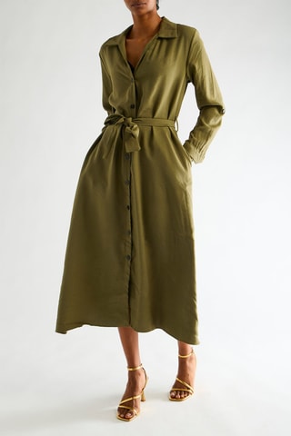 Robe chemise - Kaki