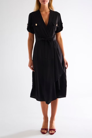 Robe portefeuille - Noir