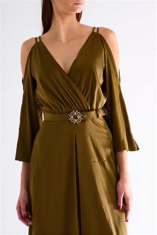 Robe midi - Vert olive