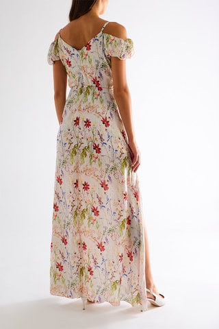 Robe longue - Blanc et rouge