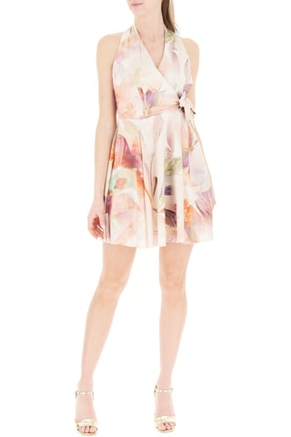 Robe patineuse - Blanc et orange