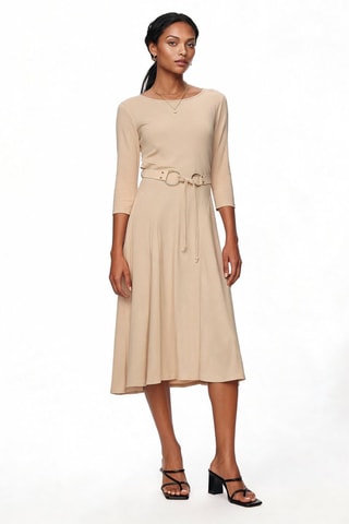 Robe midi - Beige 