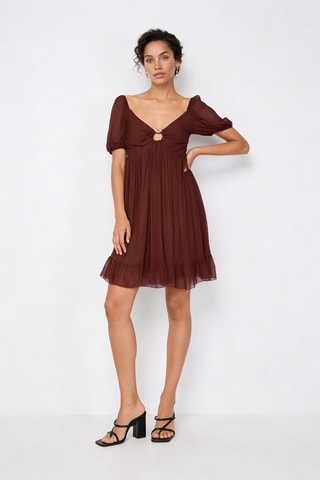 Robe courte - Marron