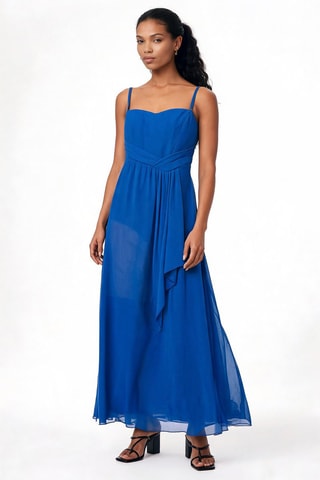 Robe longue sans manches - Bleu