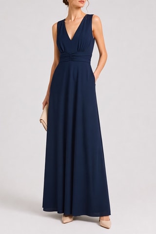 Robe longue sans manches - Bleu marine