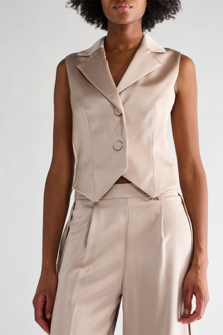 Gilet de costume sans manches - Beige 