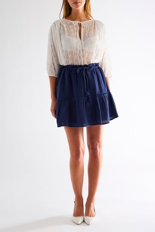Blouse en broderie anglaise - Blanc