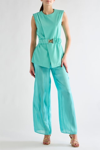 Blouse sans manches - Turquoise