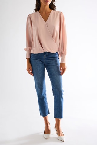 Blouse portefeuille - Rose clair
