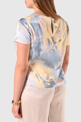 Blouse - Bleu clair et jaune