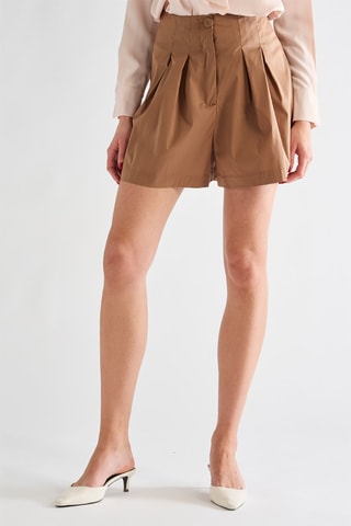 Short taille haute - Marron