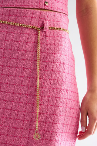 Jupe patineuse taille haute - Fuchsia