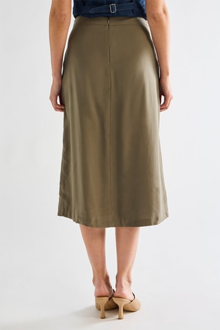 Jupe midi - Kaki