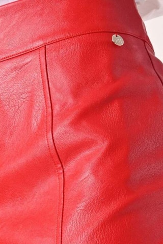 Jupe droite taille haute - Rouge
