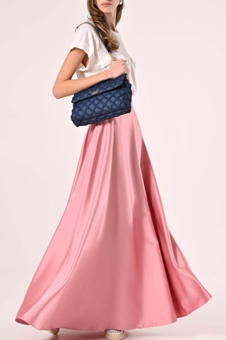 Jupe longue taille haute - Rose