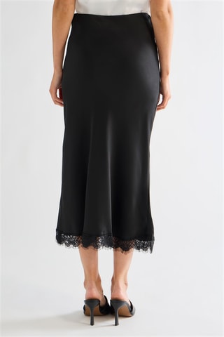 Jupe midi taille haute - Noir