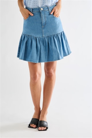 Minijupe en jean - Bleu indigo