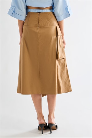 Jupe midi - Beige