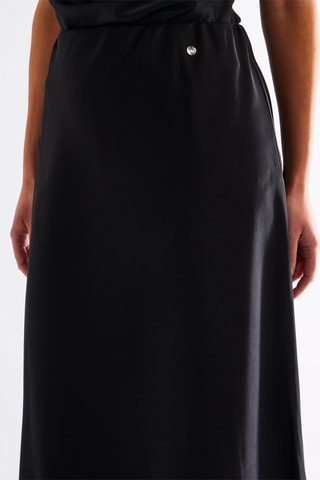 Jupe midi taille haute - Noir