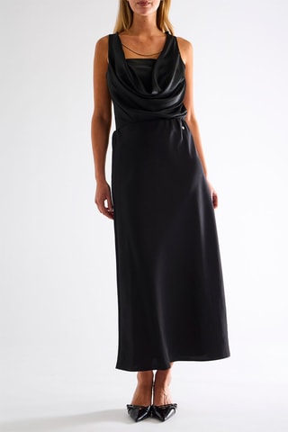 Jupe midi taille haute - Noir