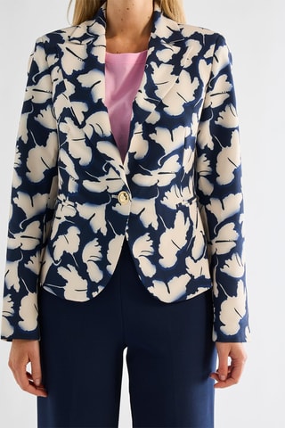 Blazer - Bleu foncé et blanc