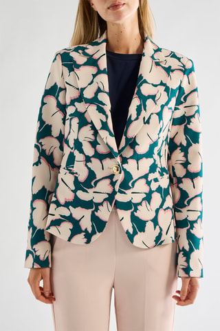 Blazer - Vert foncé et rose poudré