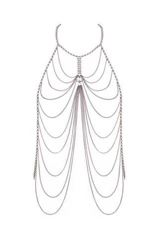 Catenina corpo con pietra decorativa - Argentato