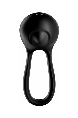 Anello vibrante waterproof Majestic Duo Satisfyer - Nero