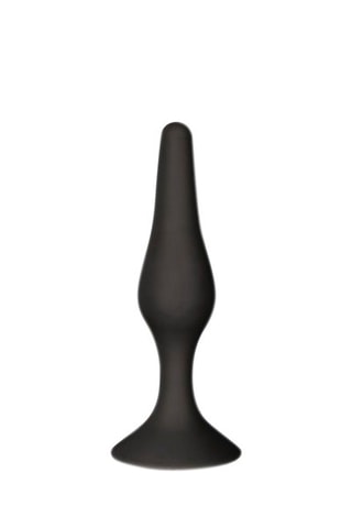 Plug anale con ventosa - Nero - 8 cm