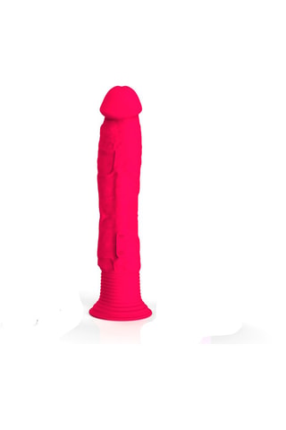 Dildo realistico con ventosa vibrante - Rosa - 12 cm