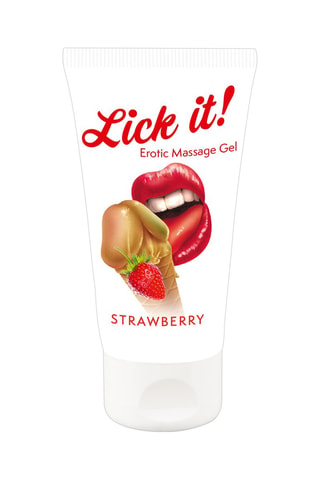 Huile de massage comestible 2-en-1 - Fraise - 50 ml