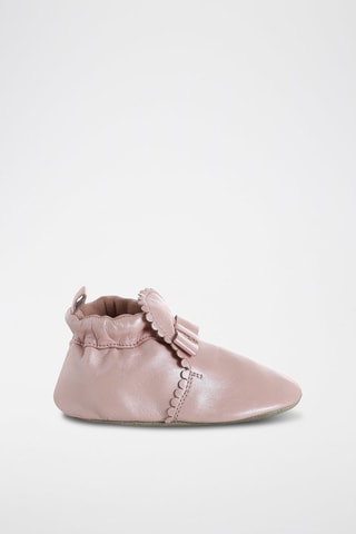 Chaussons en cuir - Rose