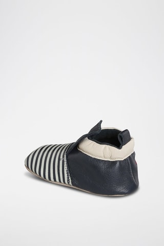 Chaussons en cuir - Bleu marine