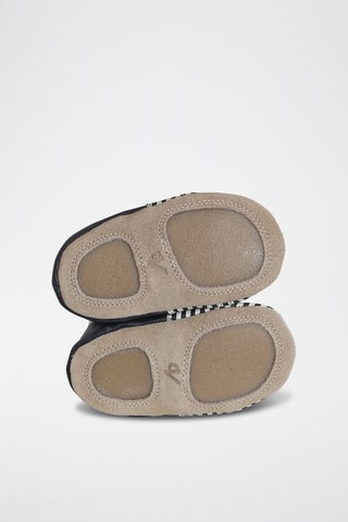 Chaussons en cuir - Bleu marine