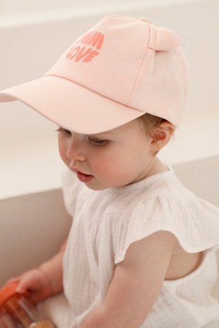 Casquette à oreilles - Rose poudré et rose