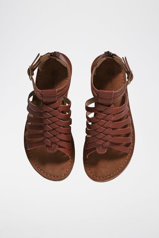 Spartiates en cuir - Marron
