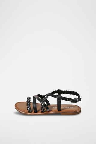 Sandales en cuir - Noir