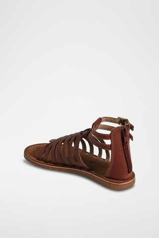 Spartiates en cuir - Marron