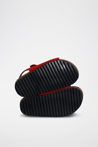 Sandales en nubuck - Rouge