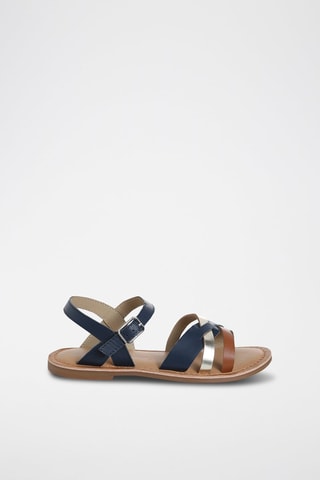 Sandales en cuir - Bleu marine